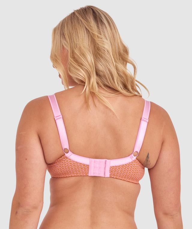 Sapphire Full Coverage Underwire Bra - Rust Geometric