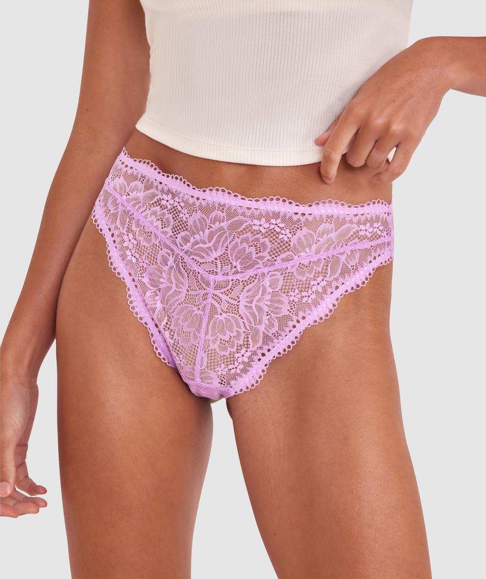 Sara High Waist Brazilian Knicker - Lavender