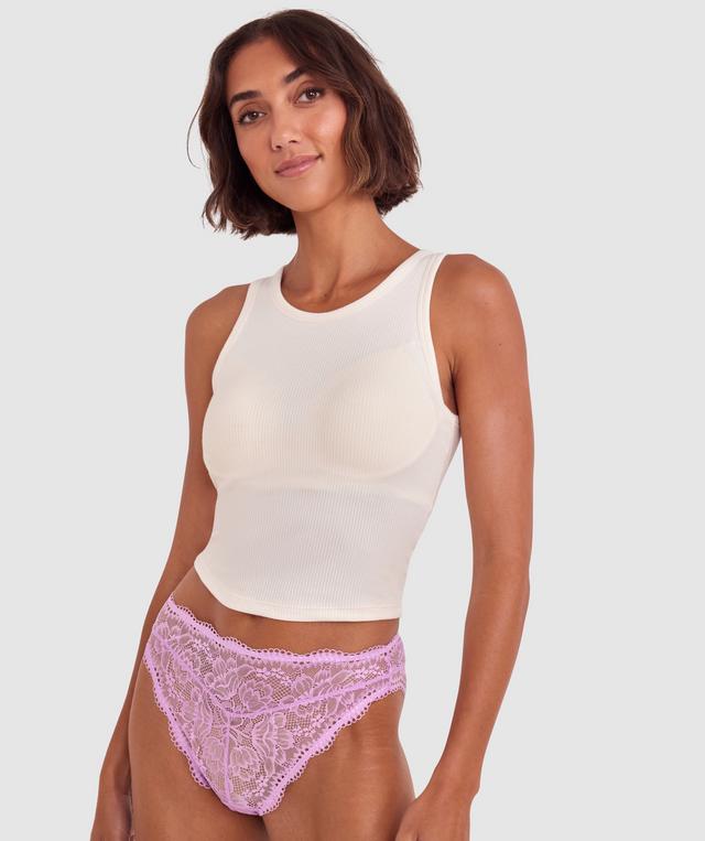 Sara High Waist Brazilian Knicker - Lavender
