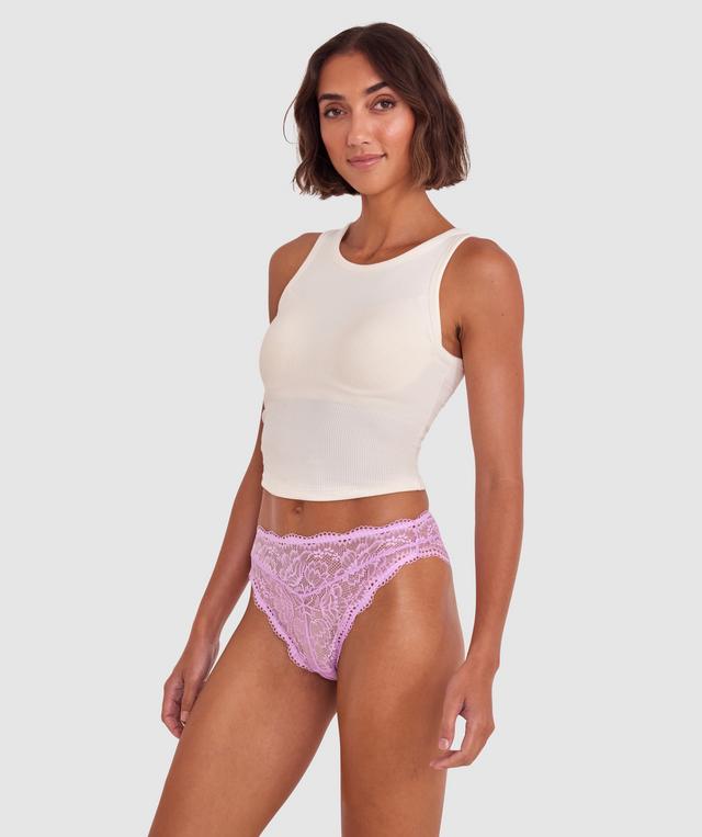 Sara High Waist Brazilian Knicker - Lavender