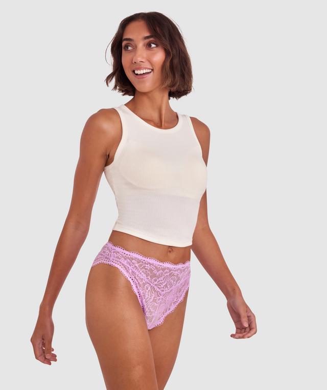 Sara High Waist Brazilian Knicker - Lavender