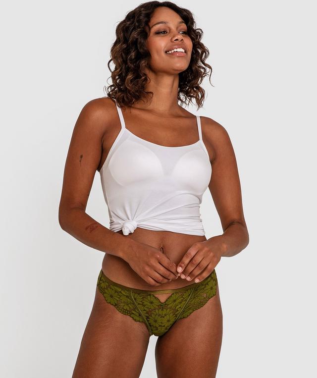 Saskia Brazilian Knicker - Khaki