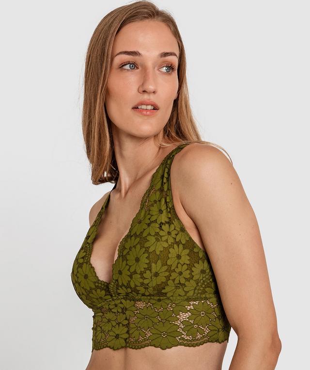 Saskia Plunge Bralette - Khaki