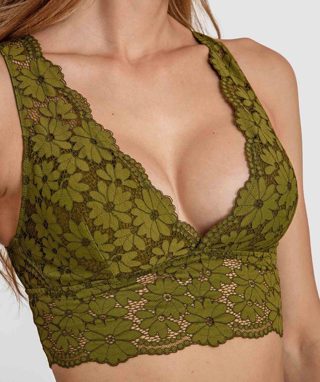 Saskia Plunge Bralette - Khaki