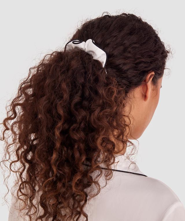 Scrunchie with Piping - Ivory