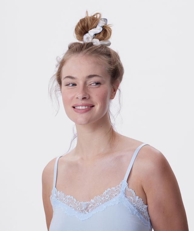 Scrunchie With Piping - Ivory