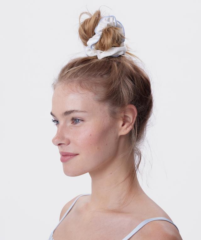 Scrunchie With Piping - Ivory