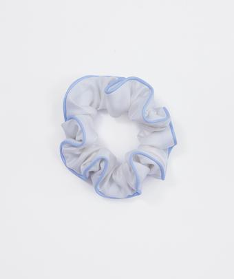 Scrunchie With Piping - Ivory