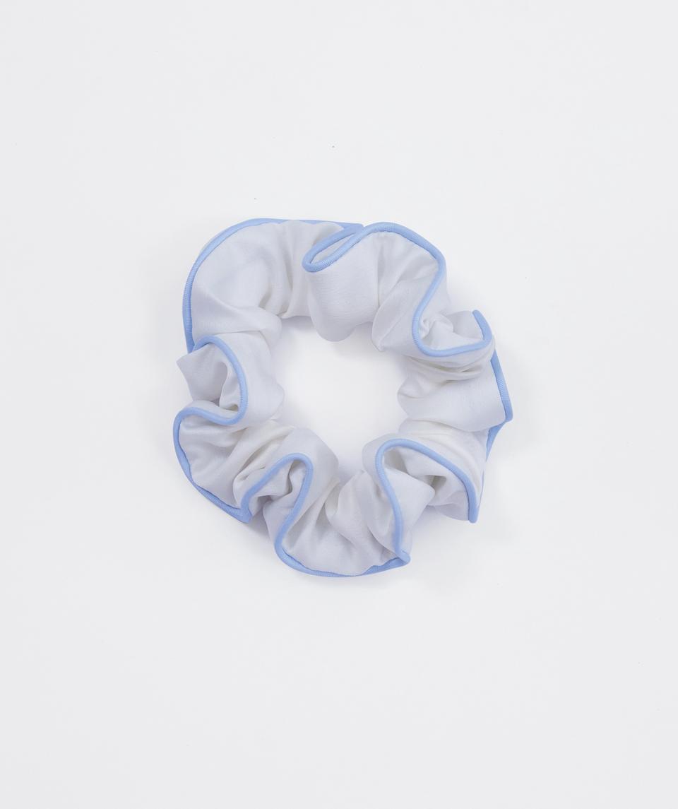Scrunchie With Piping - Ivory