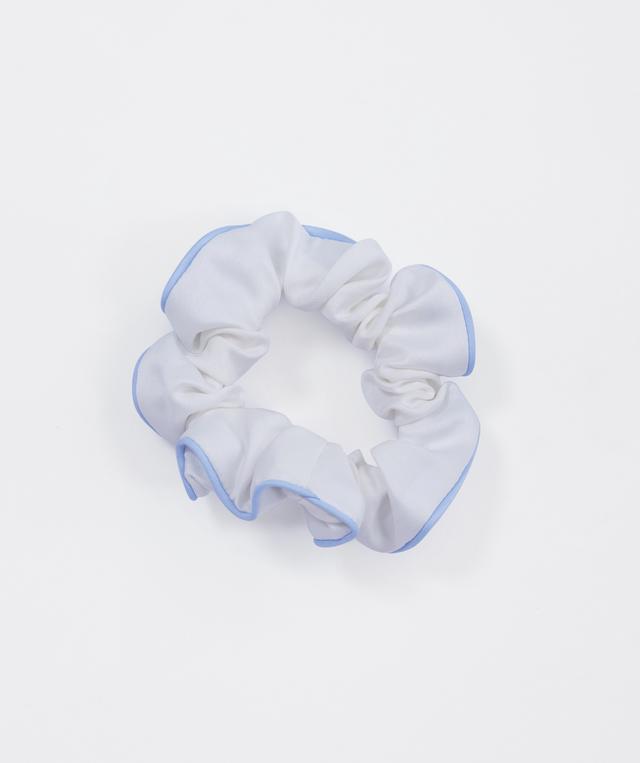 Scrunchie With Piping - Ivory
