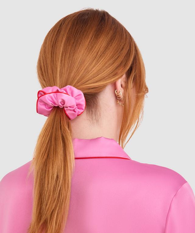 Scrunchie with Piping - Pink