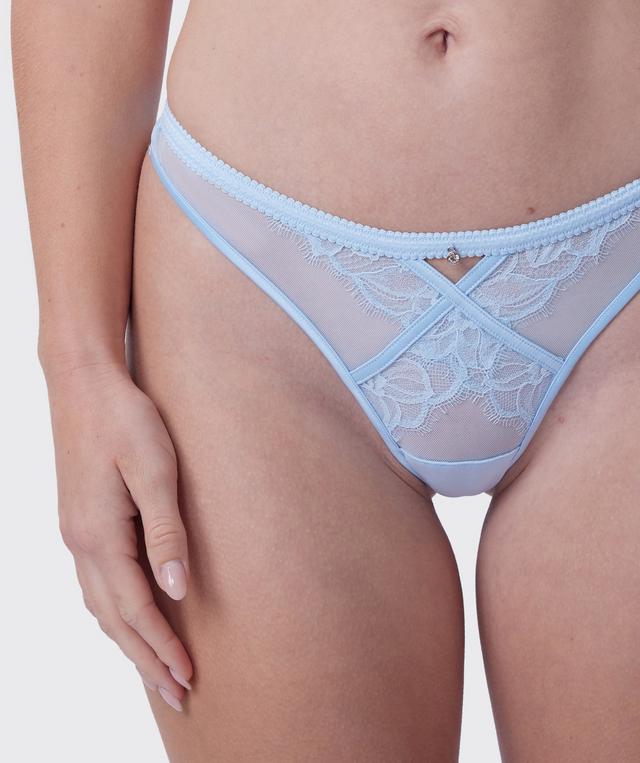 Seraphine High Leg G String - Blue