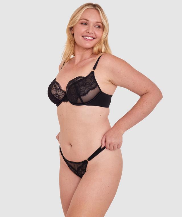 Sexy Basics Lace G String - Black