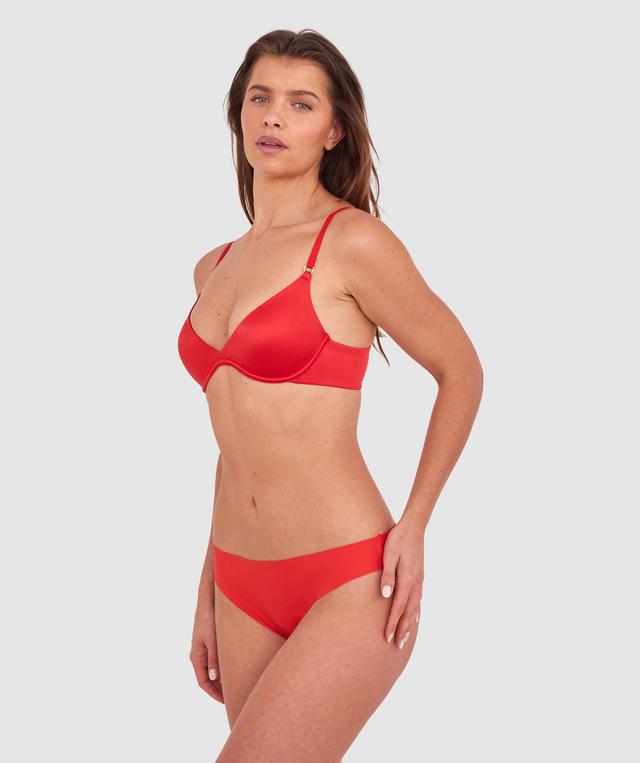 Sexy Basics Push Up Scoop-Dark Red