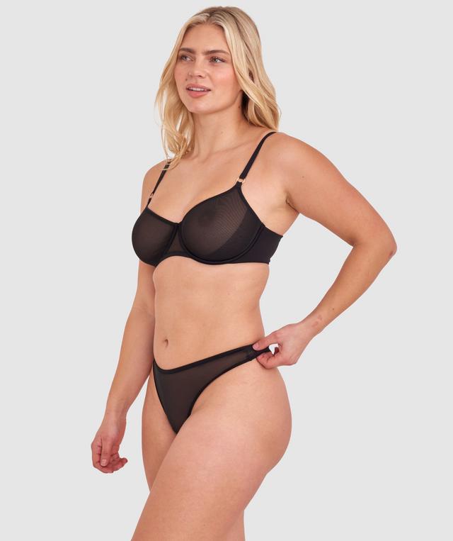 Sexy Basics Underwire Balconette Bra - Black