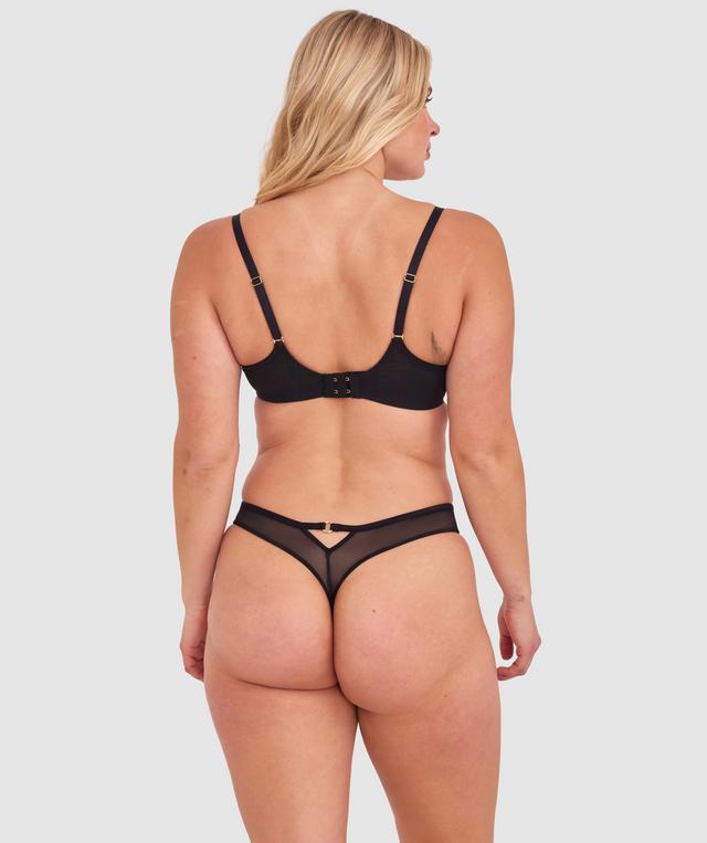 Sexy Basics Underwire Balconette Bra - Black