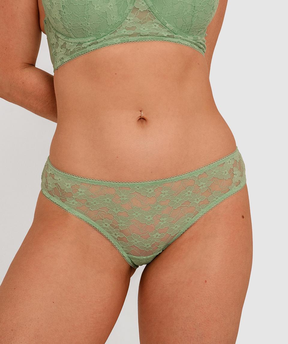 Shelly Brazilian Knicker - Pastel Green