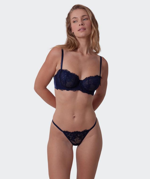 Sienna Balconette Bra-Navy