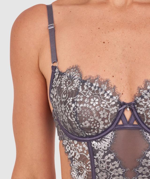 Silvia Bodysuit - Dark Grey/Silver