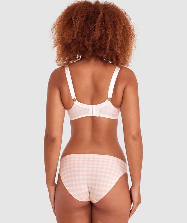 Smooth Comfort Bikini - Print Check/Light Pink