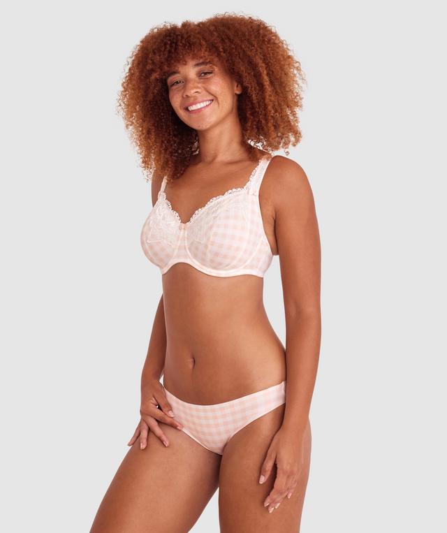 Smooth Comfort Bikini - Print Check/Light Pink