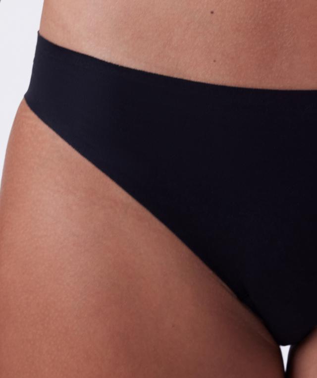 Smooth Comfort Cotton Brazilian Knicker - Black