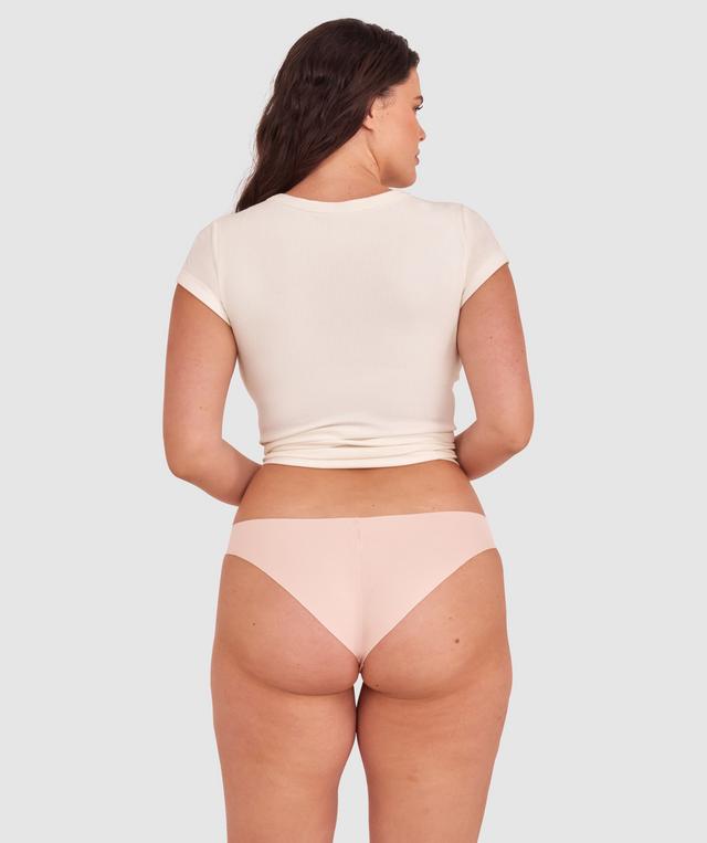 Smooth Comfort Cotton Brazilian Knicker - Blush Pink