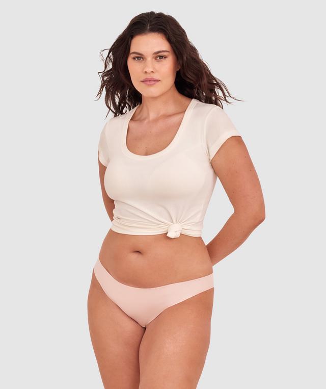 Smooth Comfort Cotton Brazilian Knicker - Blush Pink