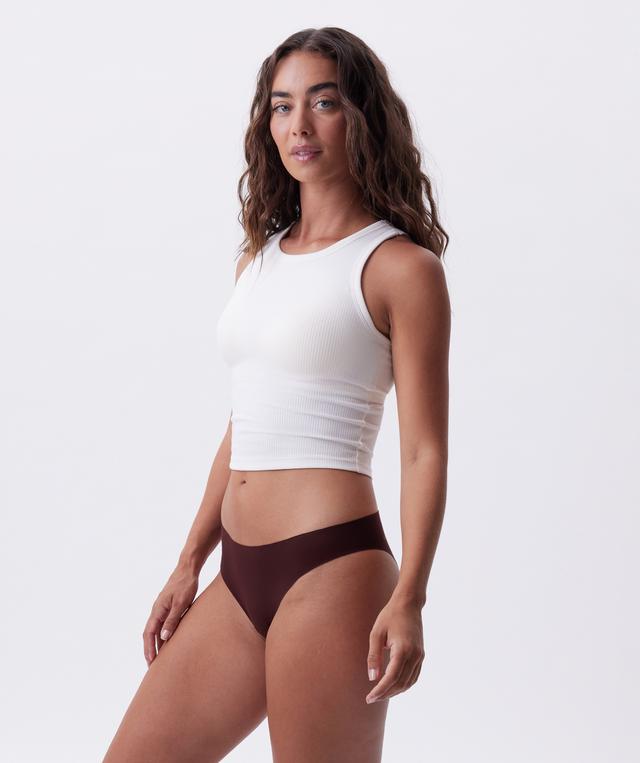 Smooth Comfort Cotton Brazilian Knicker-Dark Brown