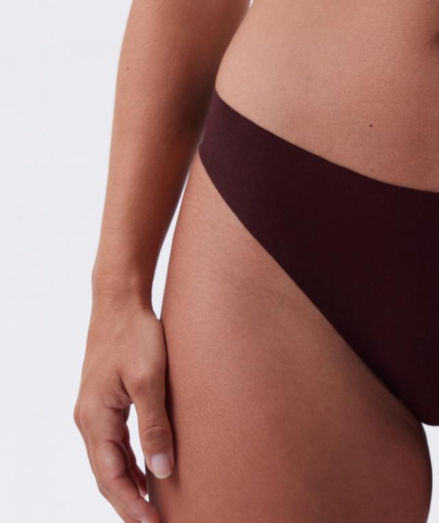 Smooth Comfort Cotton Brazilian Knicker-Dark Brown