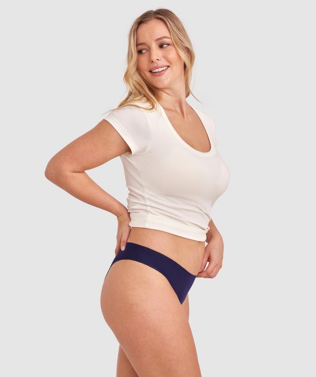 Smooth Comfort Cotton Brazilian Knicker - Navy