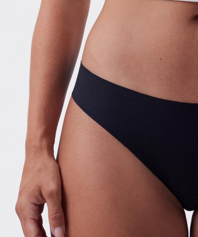 Smooth Comfort Cotton G String - Black