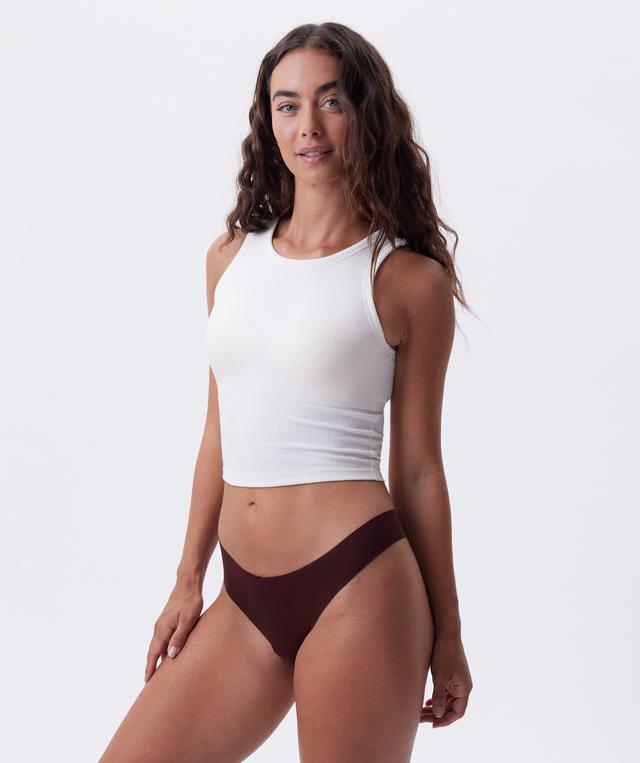 Smooth Comfort Cotton G String-Dark Brown
