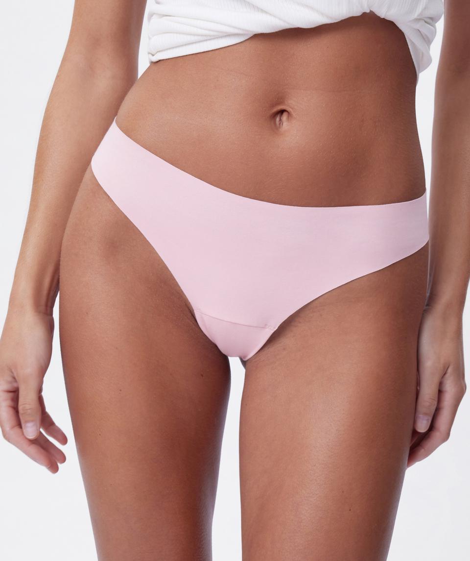 Smooth Comfort Cotton G String - Light Pink