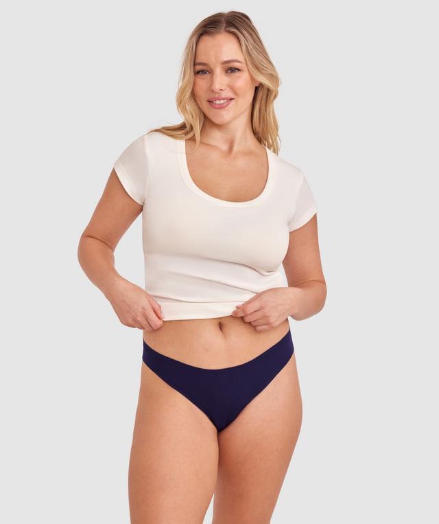 Smooth Comfort Cotton G String - Navy