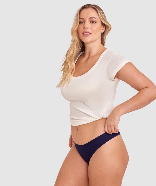 Smooth Comfort Cotton G String - Navy