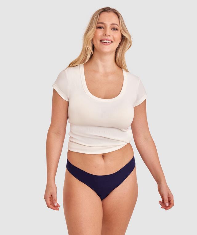 Smooth Comfort Cotton G String - Navy
