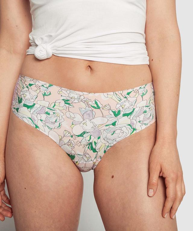 Smooth Comfort Lace Midi Brief - Floral Print