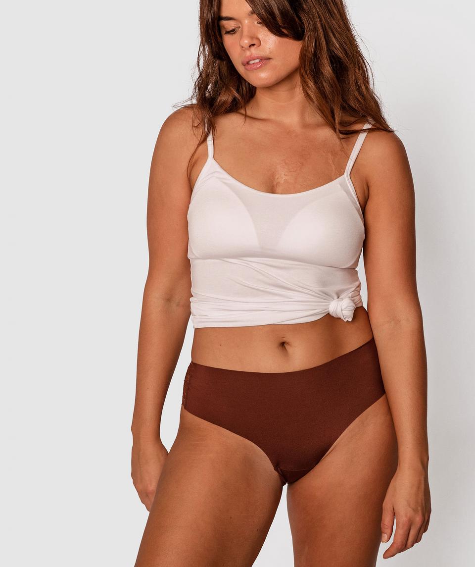 Smooth Comfort Lace Midi Brief - Nude 6