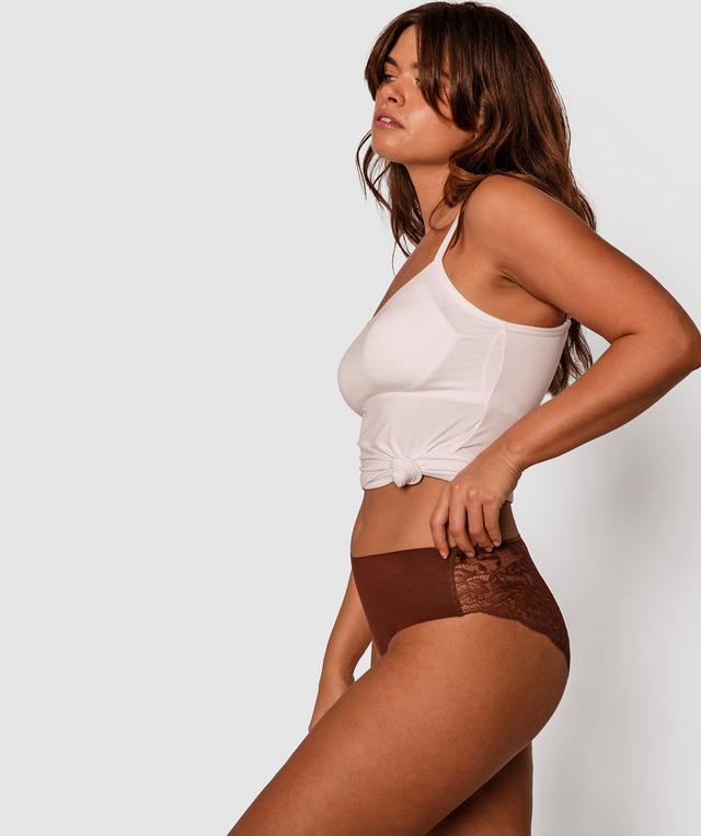 Smooth Comfort Lace Midi Brief - Nude 6