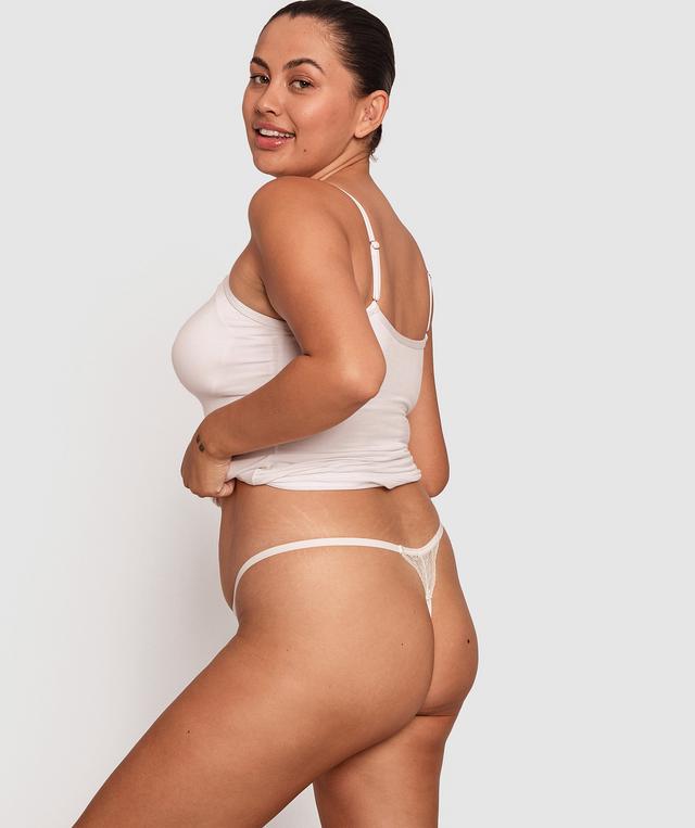 Smooth Comfort Lace Mini V - Print/White