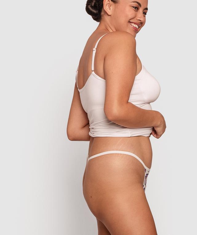 Smooth Comfort Lace Mini V - Print/White
