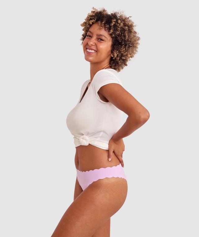Smooth Comfort Scallop Brazilian Knicker - Lavender