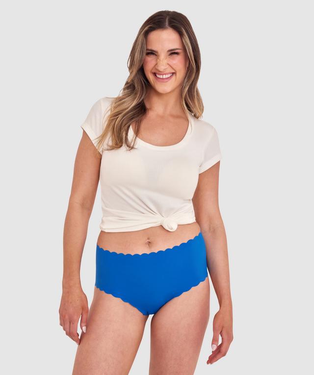 Smooth Comfort Scallop Full Brief - Dark Blue