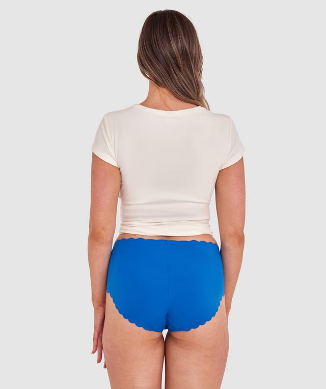 Smooth Comfort Scallop Full Brief - Dark Blue