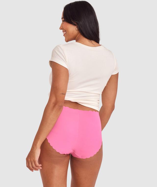 Smooth Comfort Scallop Full Brief - Pink