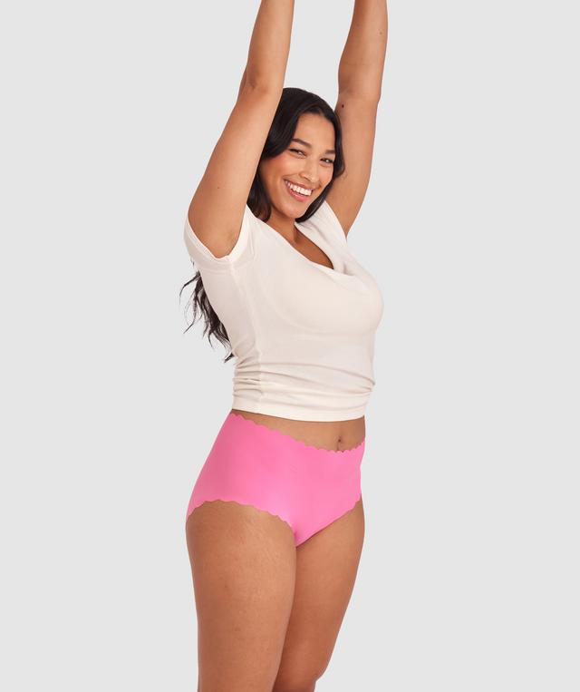 Smooth Comfort Scallop Full Brief - Pink