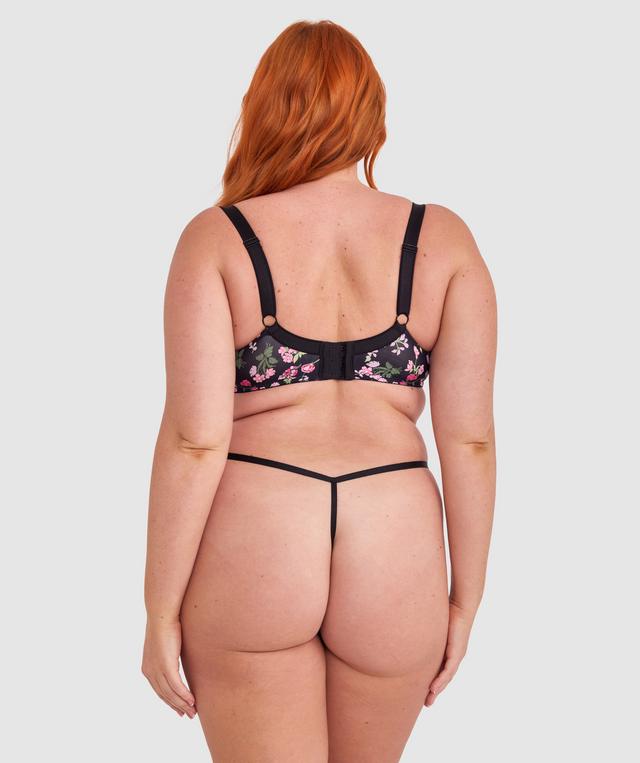 Smooth Comfort String - Black Floral Print