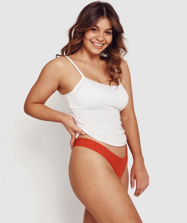 Smooth Comfort V String Knicker - Dark Orange