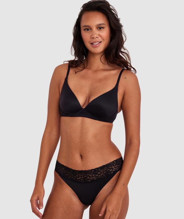 Smooth Eva Brazilian Knicker - Black